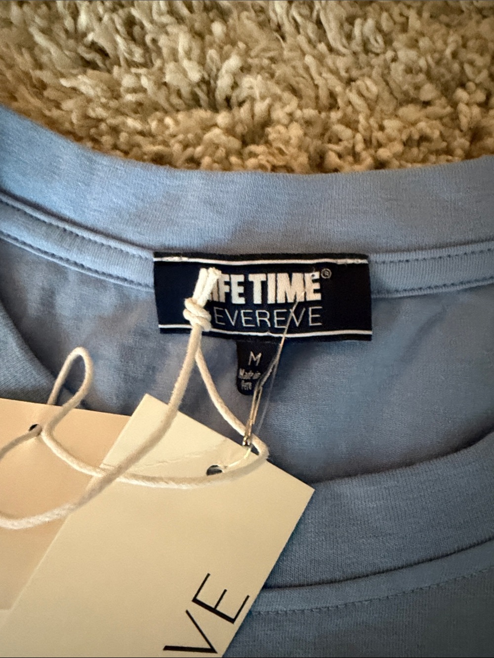 Evereve Light Blue Sleeveless Crewneck Tank with Chest Logo - Picture 2 of 7